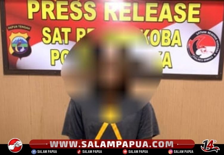 Sering Jual Narkoba Di Area Dulang, Seorang Pendulang Emas Dibekuk Polisi Di Leo Mamiri Mimika