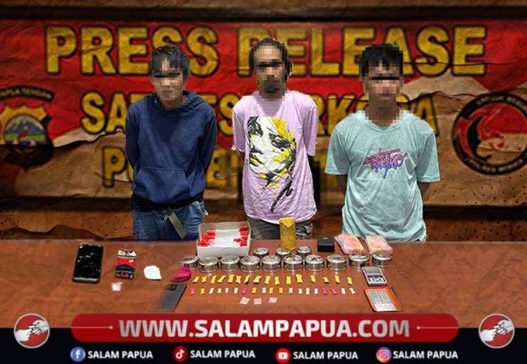 Tiga Pengedar Narkoba Lintas Provinsi Jaringan Jakarta Dibekuk Di Timika