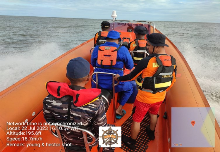 SPEED BOAT DARI TIMIKA KE PULAU TIGA HILANG KONTAK, TIM SAR LAKUKAN PENCARIAN