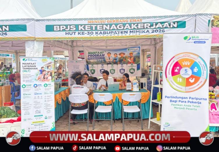 BPJS Ketenagakerjaan Hadir Di Festival UMKM HUT Mimika Ke-30