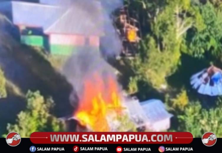 KKB Bakar Rumah Warga Di Kampung Muara Kabupaten Puncak, Warga Mengungsi