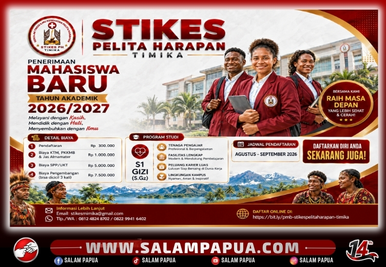 STIKES Pelita Harapan Timika Buka Pendaftaran Program S1 Gizi