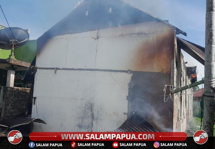 Tiga Rumah Petakan Di Jalan Baru Timika Hangus Terbakar, Satu Orang Dilarikan Ke Rumah Sakit