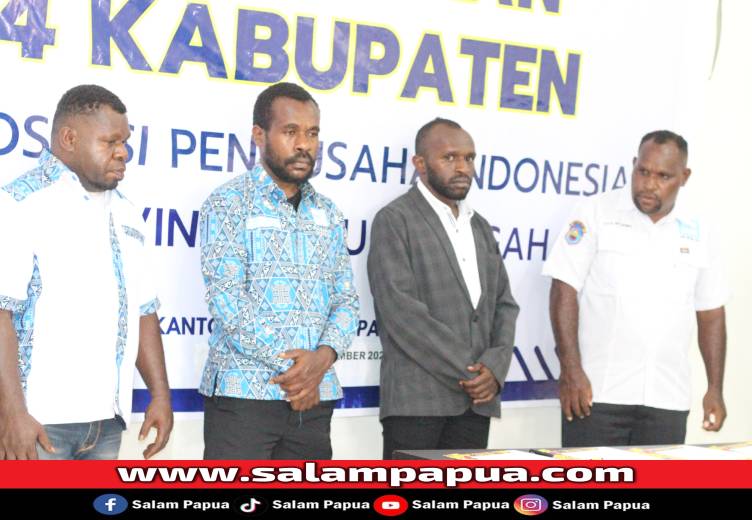 4 Ketua Apindo Kabupaten Dilantik, Dorong Pengembangan Ekonomi Lokal Papua Tengah