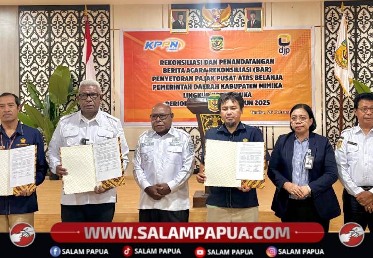Pemkab Mimika, KPP Pratama, KPPN Resmi Tandatangani BAR Pajak Semester II
