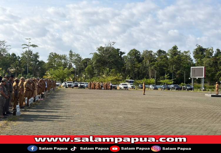 Tegakkan Disiplin ASN, Asisten I Pemkab Mimika Ingatkan Apel Pagi