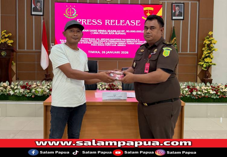 Perkara Korupsi Jembatan Agimuga, Terpidana Marvin Bayar Denda Rp50 Juta