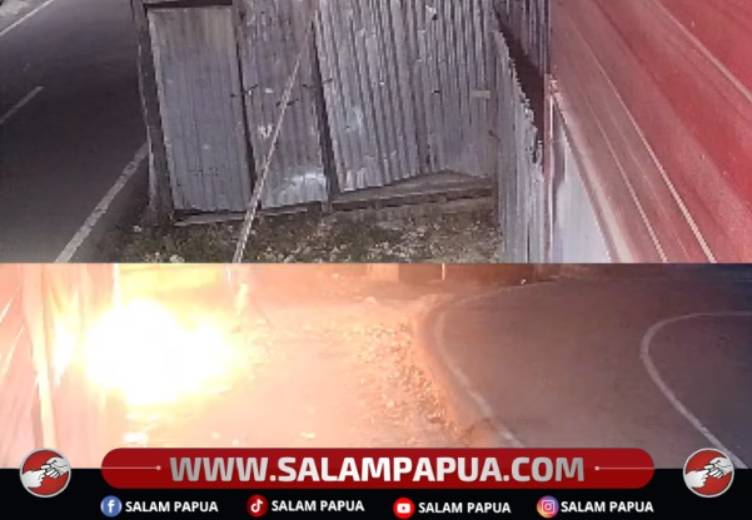 Terekam CCTV Hendak Bakar Kios Di Paniai, Dua Pelaku Diburu Polisi