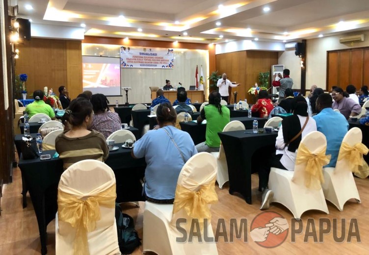 DPMPTSP Mimika Gelar Sosialisasi Kepada Pelaku Usaha Terkait PB-UMKU