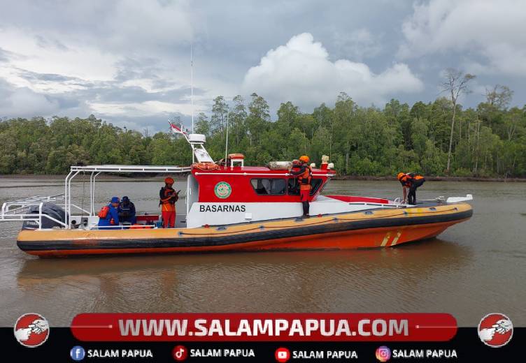 Seorang Ibu Di Agimuga Hilang Diduga Diterkam Buaya, Tim SAR Gabungan Lakukan Pencarian