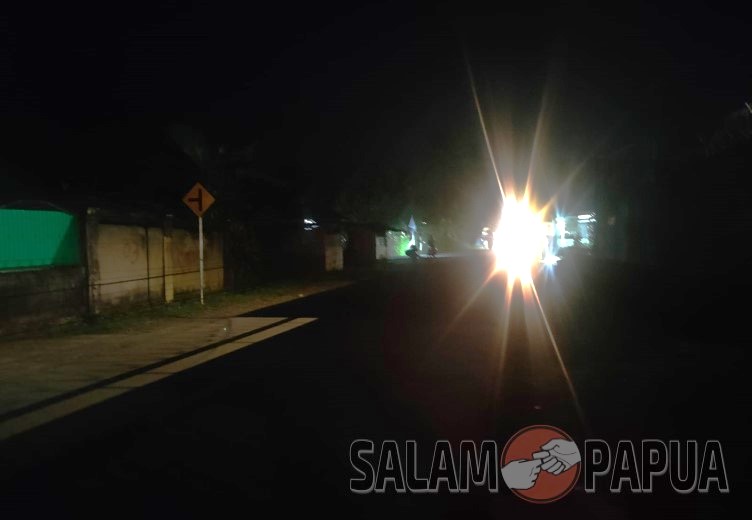 Tanpa Lampu Penerangan, Jalan C Heatubun Timika Gelap Gulita Dan Sering Terjadi Tabrakan