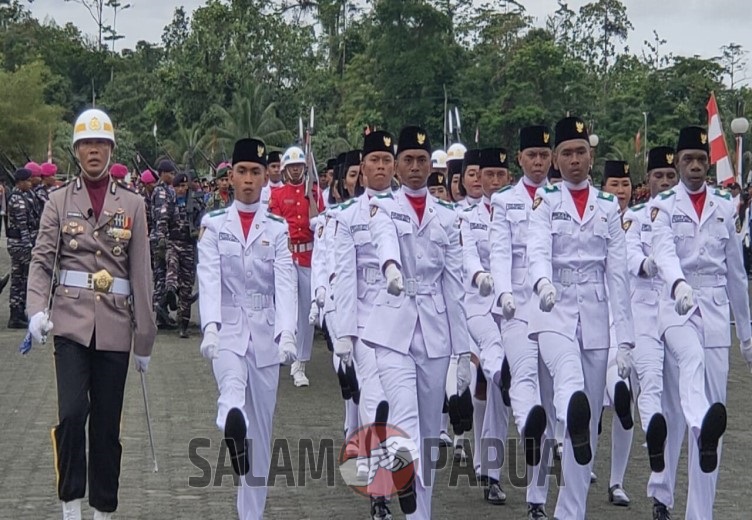 Upacara HUT Ke-78 RI Di Kabupaten Mimika Berlangsung Khidmat
