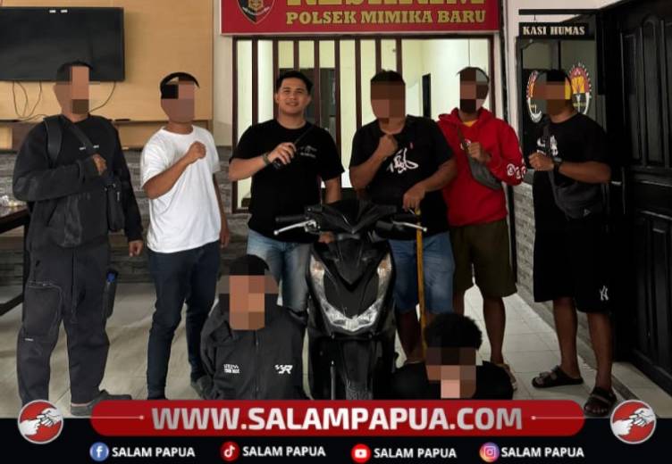 Dua Terduga Pelaku Curanmor Di Jalan Kartini Timika Ditangkap Polisi