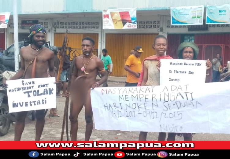 Aksi Bisu Pemuda Adat Di Nabire Ingatkan Pentingnya Menjaga Hutan Dan Budaya