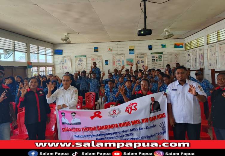 HIV-AIDS Mengintai Remaja, KPA Papua Tengah Turun Langsung Ke Siswa SMP