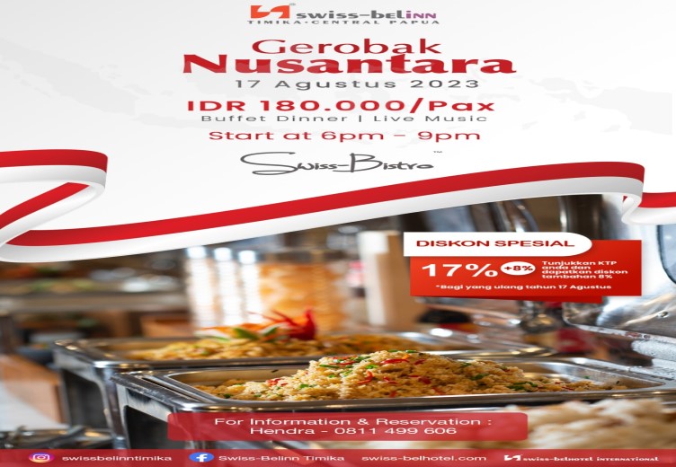 Sambut Hari Kemerdekaan RI Ke-78, Swiss-Belinn Timika Tawarkan Berbagai Promo Menarik