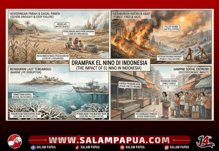Dampak El Nino Hingga September 2026, BPBD Mimika Imbau Warga Waspada Cuaca Ekstrem