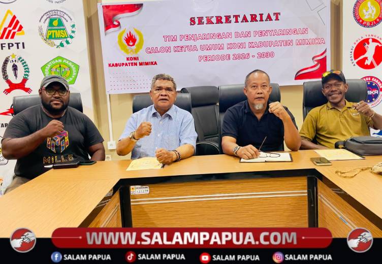 Antonius Kemong Jadi Kandidat Tunggal Bakal Ketua KONI Mimika 2026–2030