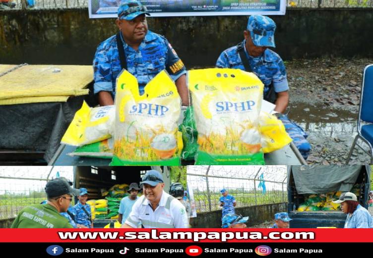 Jaga Stabilitas Harga Pangan, Lanud Yohanis Kapiyau Timika Gelar Pasar Murah