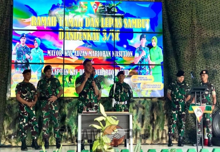 LEPAS-SAMBUT DANDENKAV 3/SC MIMIKA, MAYOR KAV ADZAN NASUTION DIGANTIKAN KAPTEN KAV DEDY SOEHARTO