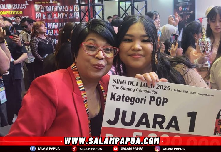 Liora Amungin Manurung Kembali Boyong Trophy Juara 1 Untuk Papua Tengah, Bawakan Lagu Bernuansa Etnik Papua