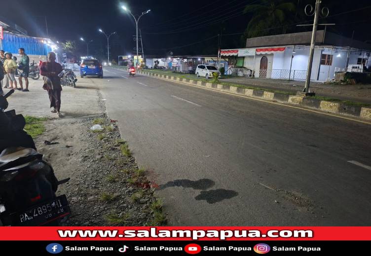 Lokasi kejadian jambret di Jalan Yos Sudarso Timika, Minggu (11/1/2026)(Salampapua.com/Sianturi)