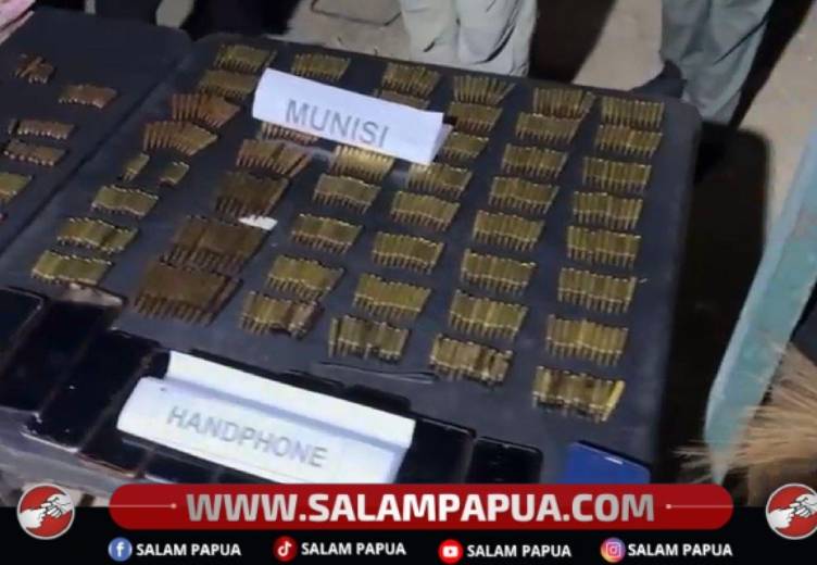 Kontak Tembak Di Nabire, Aparat Kuasai Markas DPO KKB Dan Amankan 561 Butir Amunisi