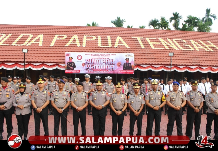 Wakapolda Papua Tengah: Semangat Sumpah Pemuda Harus Tercermin Dalam Tugas Polri