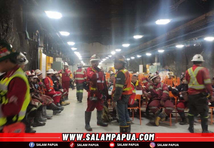 Longsor Material Basah Di Area GBC Underground Tembagapura, Tujuh Karyawan Diinfokan Terjebak