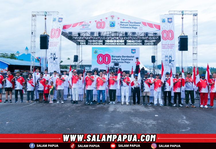 10 Juta Bendera Merah-Putih Berkibar Di Papua Tengah Dalam Semangat HUT Ke-80 Kemerdekaan RI