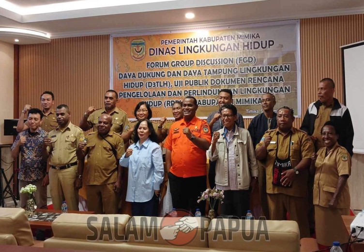 DLH Mimika Gelar FGD Bahas Dokumen Perancangan D3TLH Dan Uji Publik RPPLH