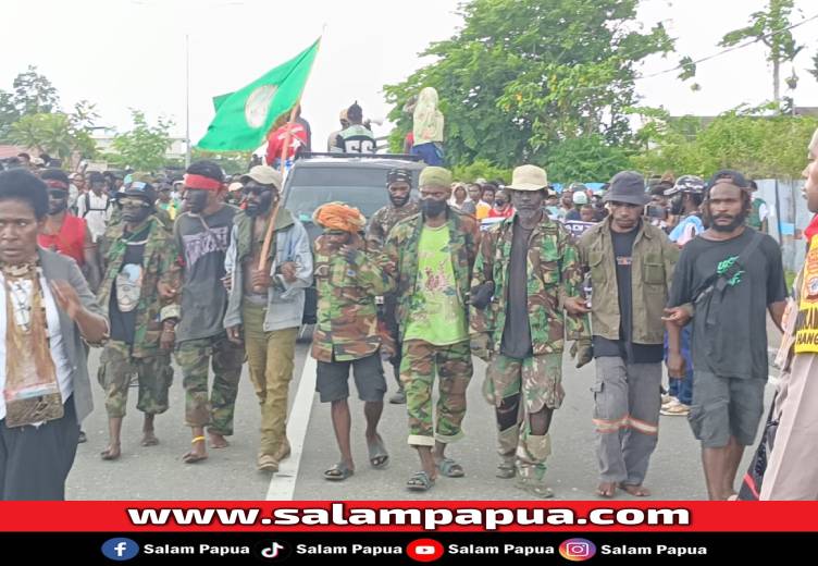 Hari HAM, Massa Front Rakyat Papua Desak Hentikan Investasi Dan Militerisme Di West Papua
