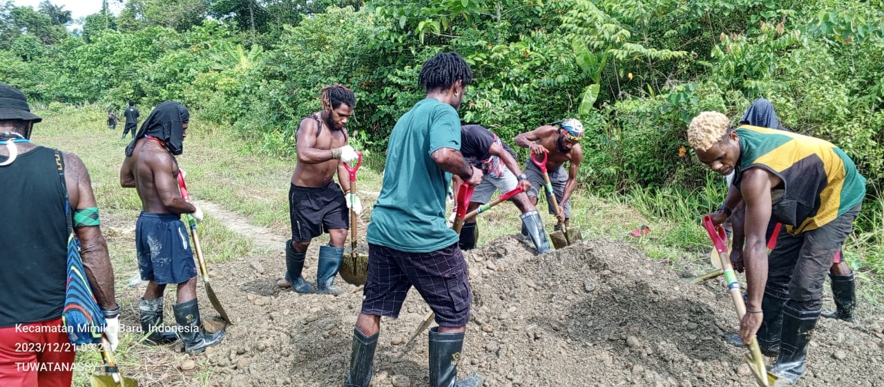 Distrik Kwamki Narama Laksanakan 5 Program Padat Karya