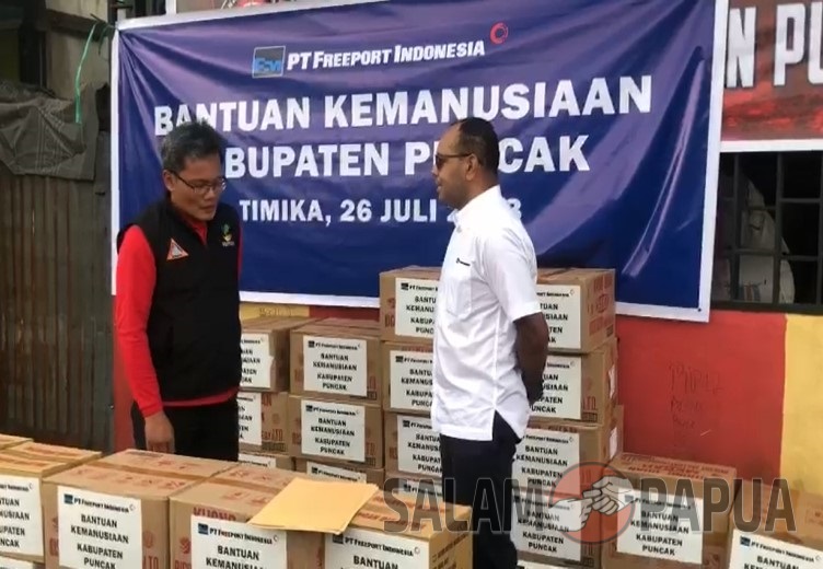 FREEPORT SALURKAN 2 TON BANTUAN UNTUK WARGA 3 DISTRIK TERDAMPAK BENCANA KEKERINGAN DI KABUPATEN PUNCAK