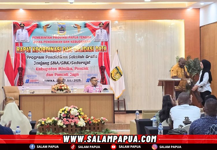 Disdikbud Papua Tengah Gelar Rakor Pendidikan Gratis Tingkat SMA-SMK Di 3 Kabupaten