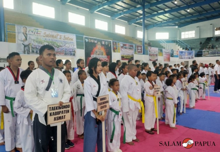 290 ATLET BERLAGA PADA OPEN TURNAMENT TAEKWONDO KAPOLRES MIMIKA CUP I