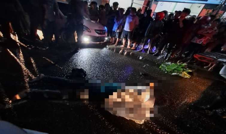 TABRAKAN DI JALAN SAM RATULANGI TIMIKA, SEORANG PRIA TEWAS DI TEMPAT