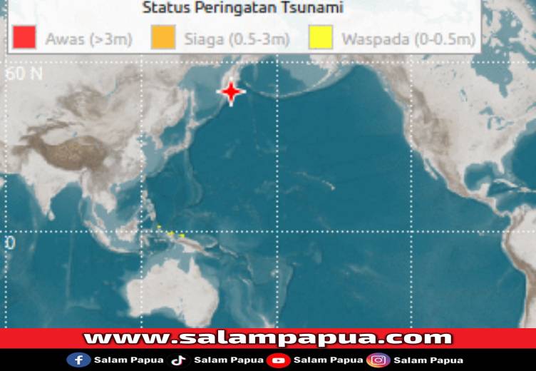 BMKG Keluarkan Peringatan Dini Tsunami Usai Gempa Magnitudo 8.6 Di Kamchatka, Rusia