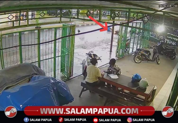 Viral, Pengendara Sepeda Motor Jadi Korban Tabrak Lari Di Jalan Ahmad Yani Timika