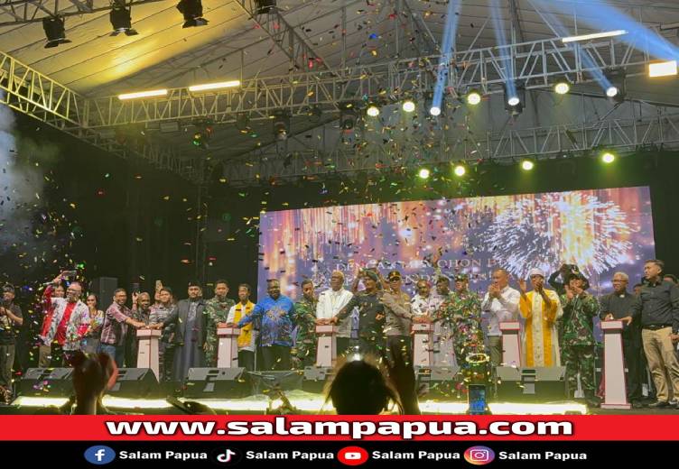 Doa Bersama Lepas Sambut Tahun 2026, Bupati JR Ajak Jaga Mimika Tetap Aman Dan Damai