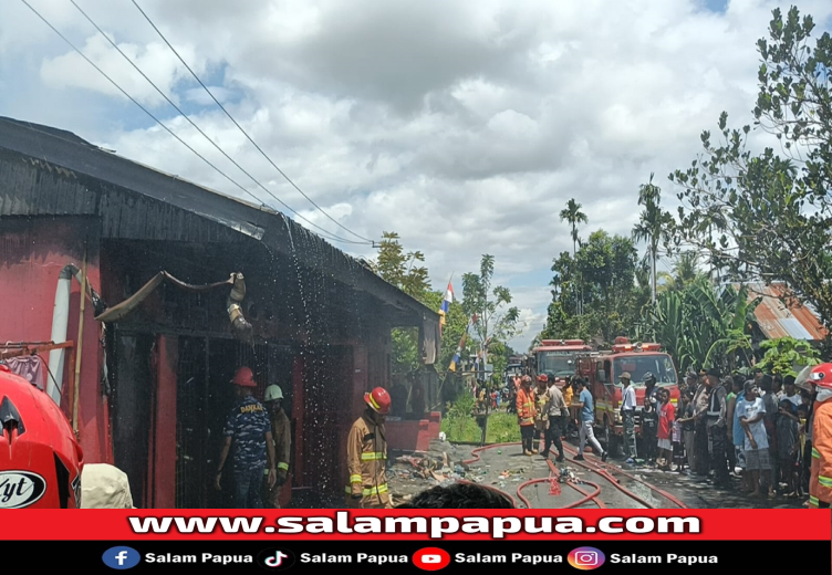 Lima Petakan Di SP 2 Timika Hangus Terbakar