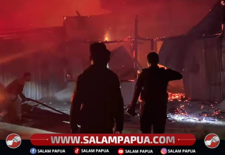 Rumah Warga Di Kilo 8 Timika Ludes Terbakar, Sempat Terdengar Ledakan