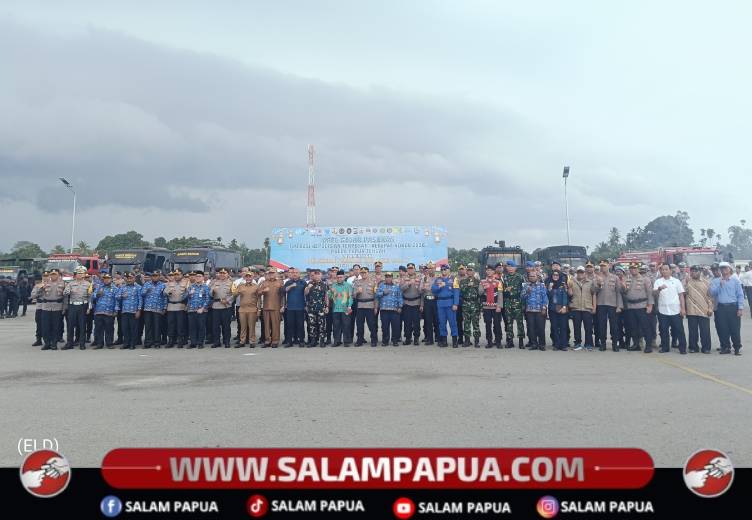Jelang Idulfitri, Deinas Geley Pimpin Apel Gelar Pasukan Pengamanan Lebaran Di Nabire