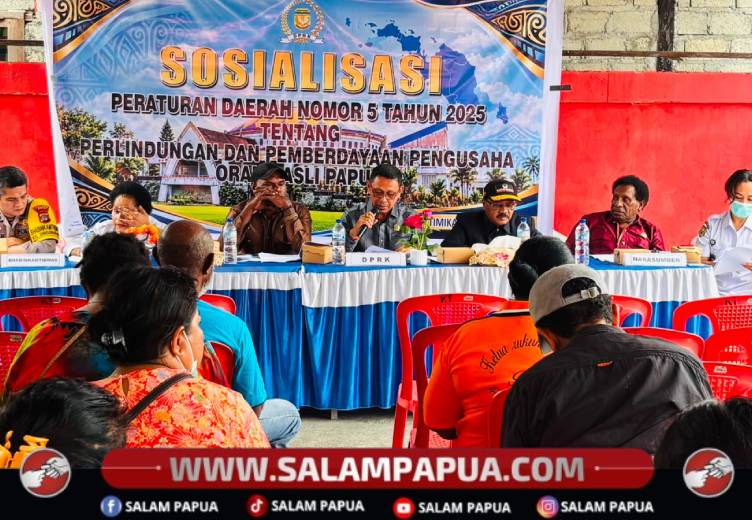 DPRK Mimika Sosialisasikan Perda Perlindungan Pengusaha OAP Di Dingo Narama