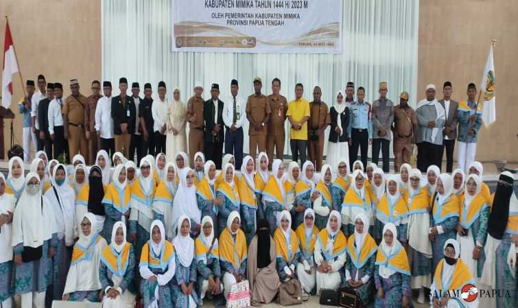 PELEPASAN 182 CALON JAMAAH HAJI KABUPATEN MIMIKA TAHUN 2023
