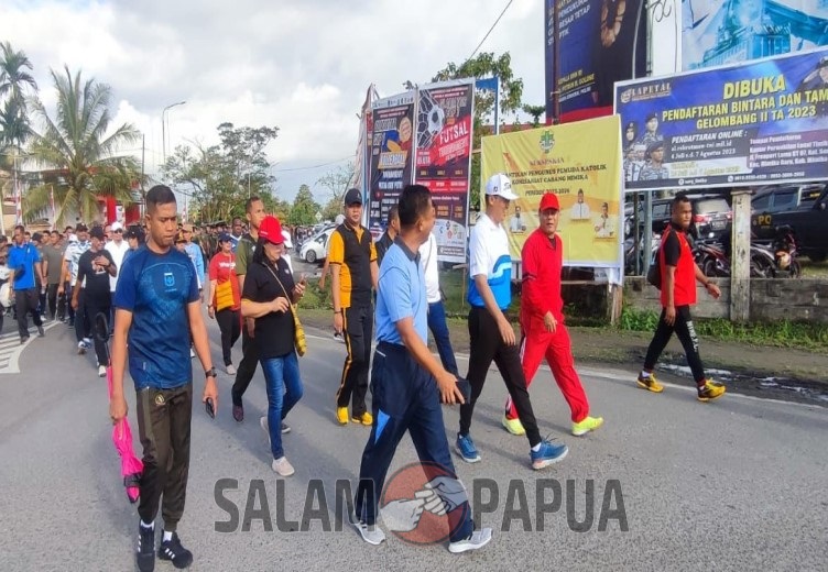 RANGKAIAN PERAYAAN HUT RI KE-78 DI MIMIKA DIMULAI DENGAN JALAN SANTAI