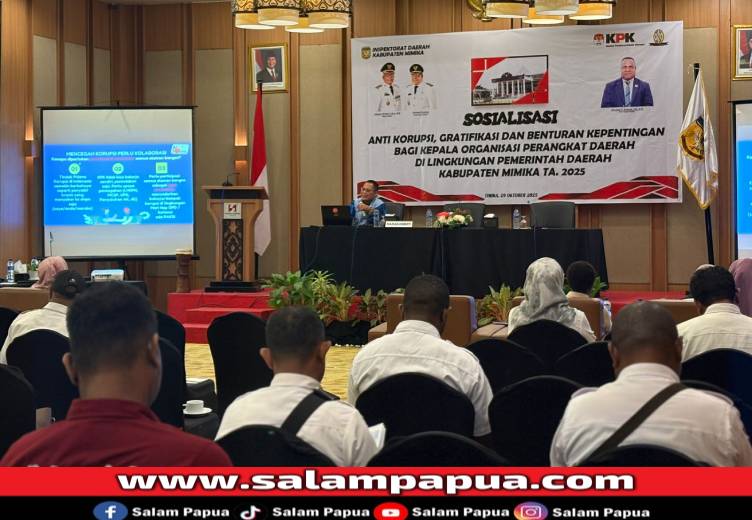 Cegah Gratifikasi, Inspektorat Mimika Sosialisasikan Anti Korupsi Ke OPD