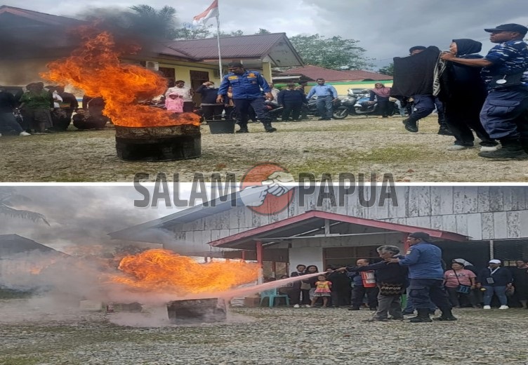 CEGAH KEBAKARAN, RATUSAN IBU RUMAH TANGGA DI TIMIKA IKUT PELATIHAN PADAMKAN API