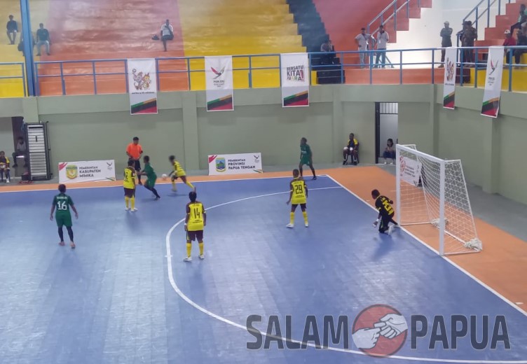 Tim Futsal Putri Papua Pegunungan Menang 3-1 Atas Tim Papua Tengah