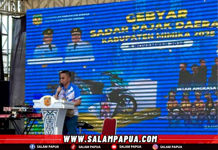 Sambutan Kepala Bapenda Mimika Dwi Cholifah (salampapua.com/Evita)